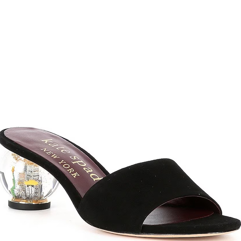 kate spade Black Mules with NYC Heel